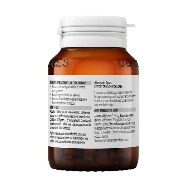 Blackmores Bio C 500mg Chewable 50 Tablets