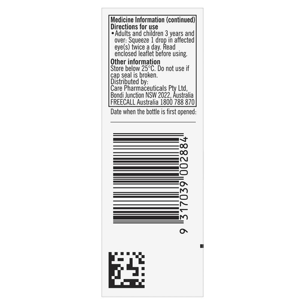 Zaditen Eye Drops 5ml Relief Itchy Allergy Eyes In Minutes