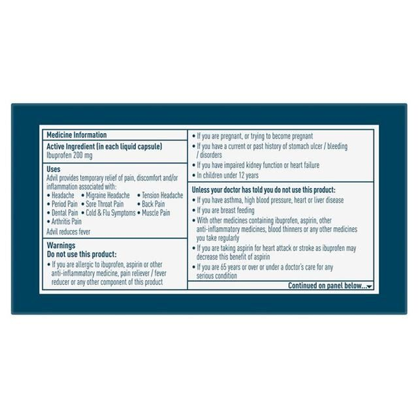 Advil Minis Liquid Capsules 90 Capsules