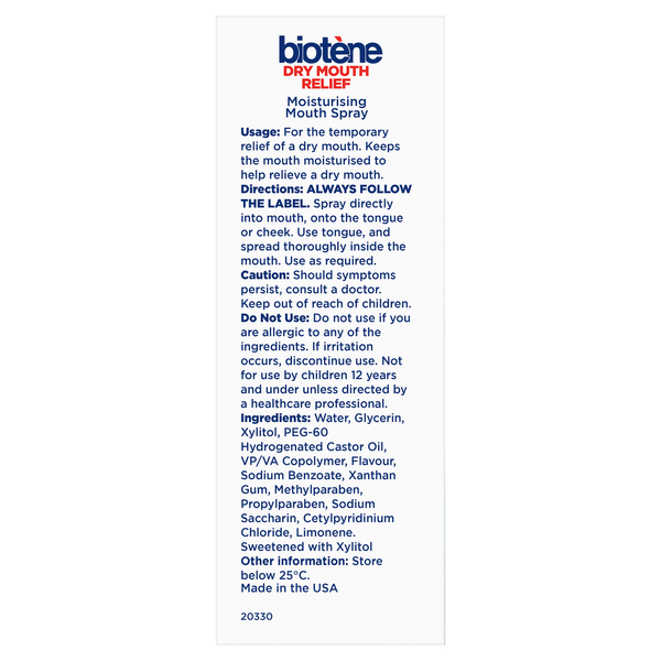 Biotene Dry Mouth Relief Spray Gentle Mint 50ml