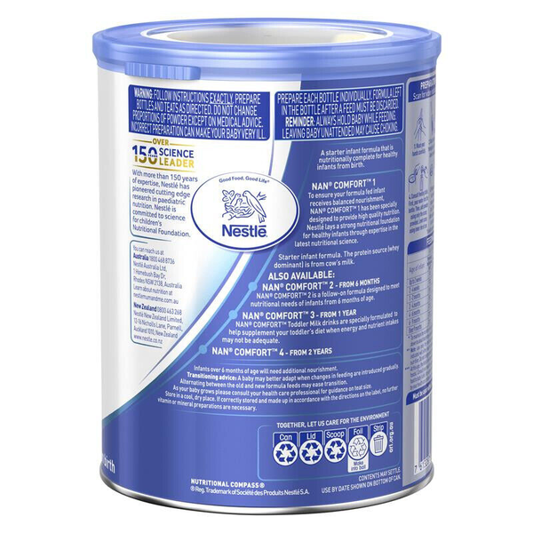 Nan Comfort 1 Starter Infant Formula 800g Suitable From Birth