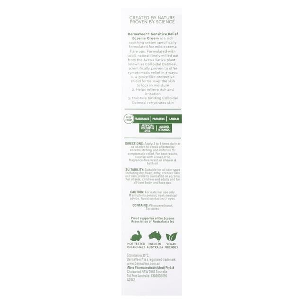 DermaVeen Sensitive Relief Eczema Cream 100g