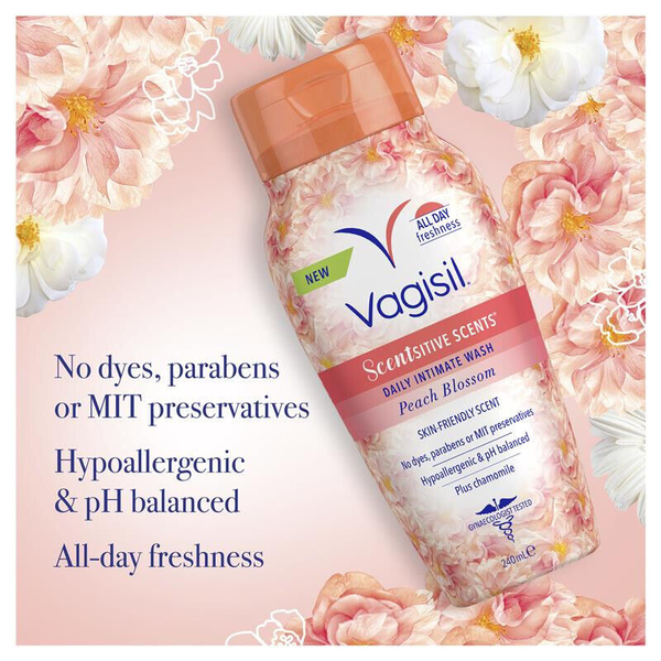 Vagisil Scentsitive Scents Daily Intimate Wash Peach Blossom 240ml
