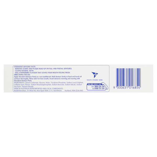 Steradent Denture Paste Fresh Mint Active Plus 115g