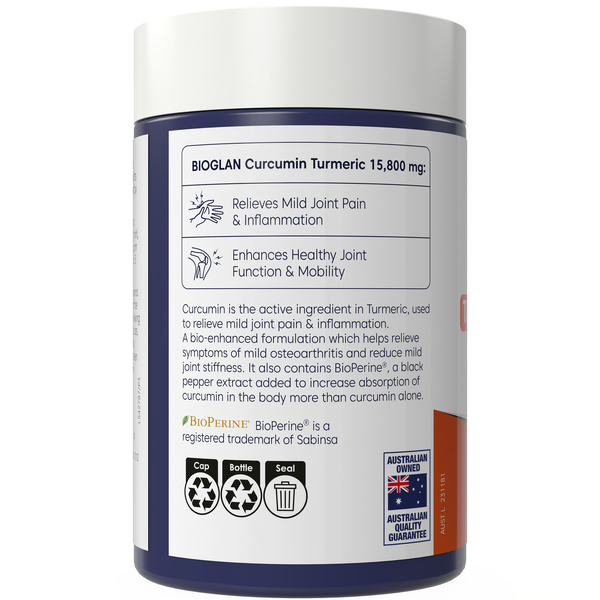 Bioglan Curcumin Turmeric 15,800mg 90 Tablets