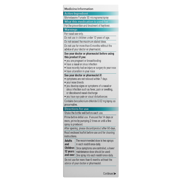 APH Sensease Nasal Allergy Relief Spray 140 Doses Same as NASONEX