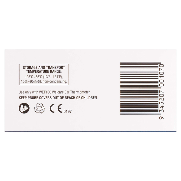 Welcare Ear Thermometer Replacement Probe Covers WET100-60
