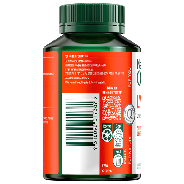 Nature's Own Lysine 1000mg 100 Tablets
