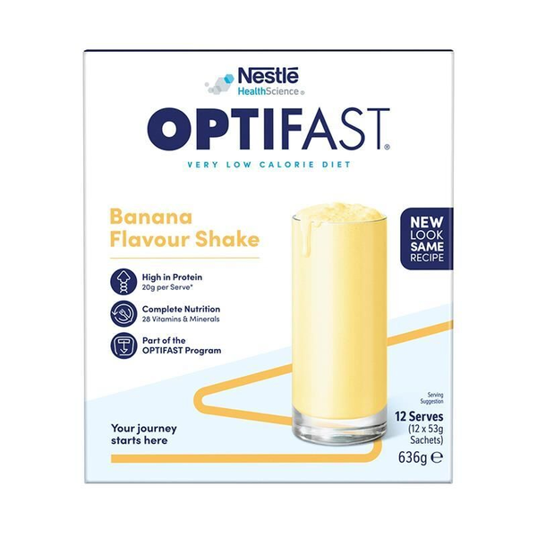 Optifast VLCD Shake Banana 12 x 53g Sachets