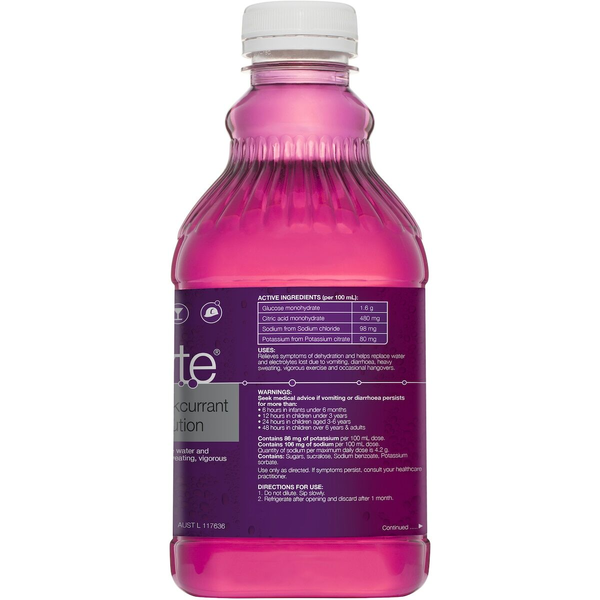Hydralyte Ready To Use Apple Blackcurrant 1L Electrolyte Solution