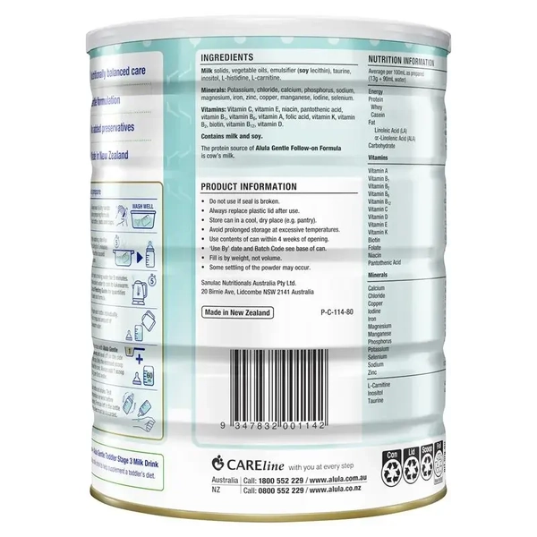 Alula Gentle Stage 2 Follow-On Formula 6-12 Months 900g