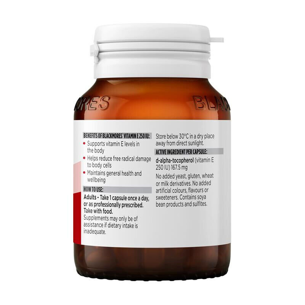 Blackmores Vitamin E 250 IU 50 Capsules