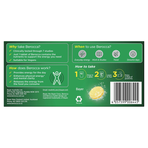 Berocca Energy Mango & Orange 30 Effervescent Tablets