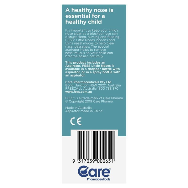 Fess Little Noses 0-2 Years+ Saline Nasal Drops & Aspirator 25ml