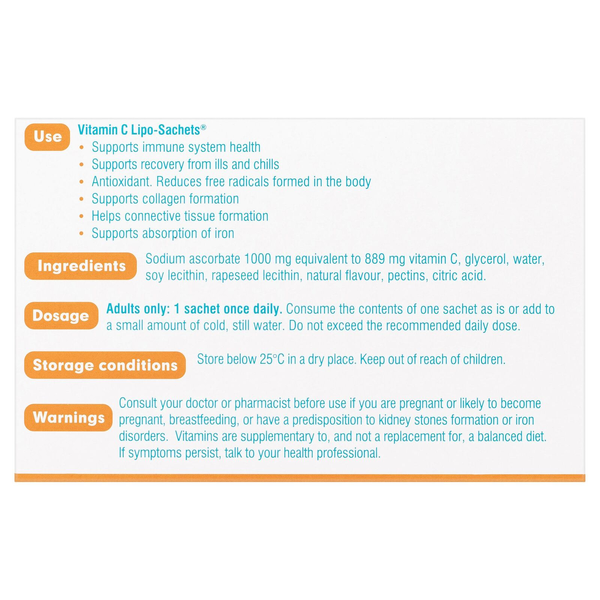 Vitamin C Lipo-Sachets Original Flavour 30 Sachets