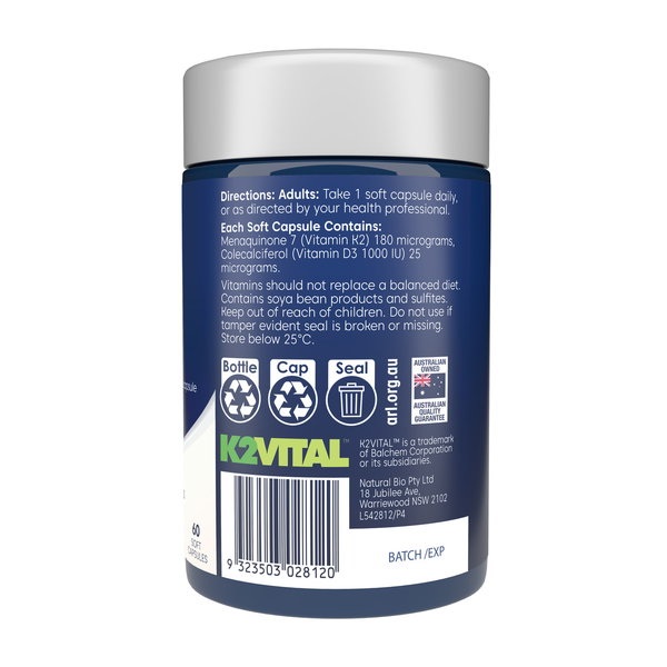 Bioglan Vitamin K2 + D3 60 Capsules