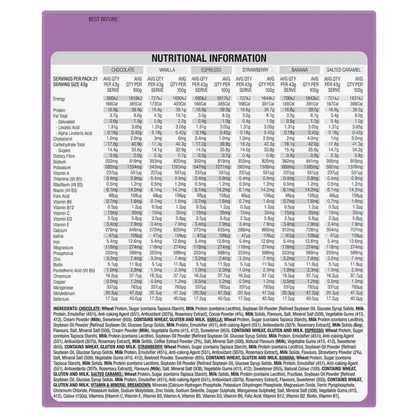 Optislim VLCD Shake Variety Pack 21 x 43g Sachets