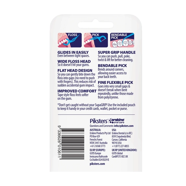 Piksters SupaGRIP Smooth Floss 50 Pack