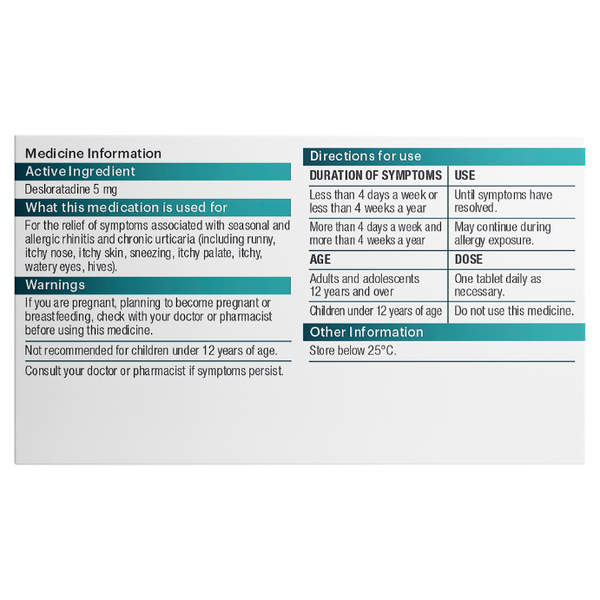 APH Desloratadine 5mg 10 Tablets