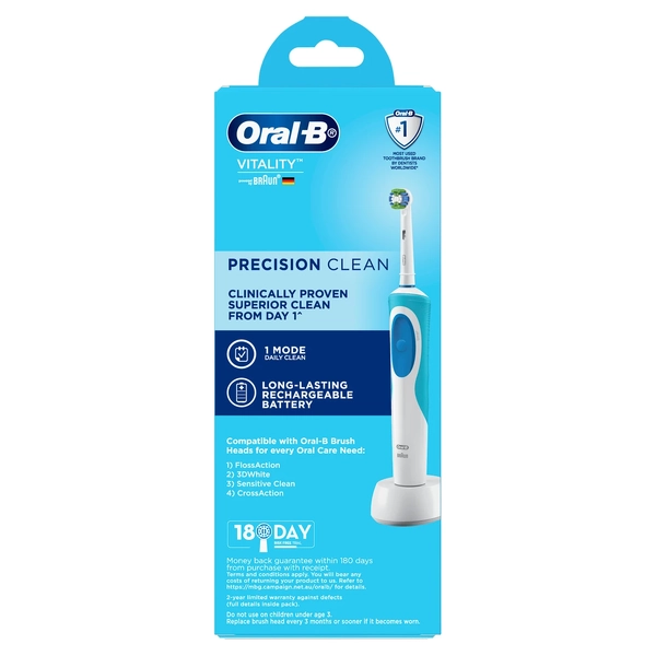 Oral B Vitality Precision Clean Electric Toothbrush 1 Pack