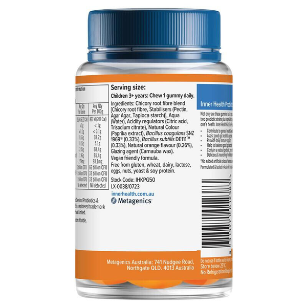 Inner Health Kids 3-in-1 Probiotic 50 Gummies