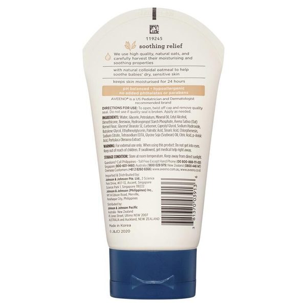 2X Aveeno Baby Soothing Relief Moisture Cream 140g