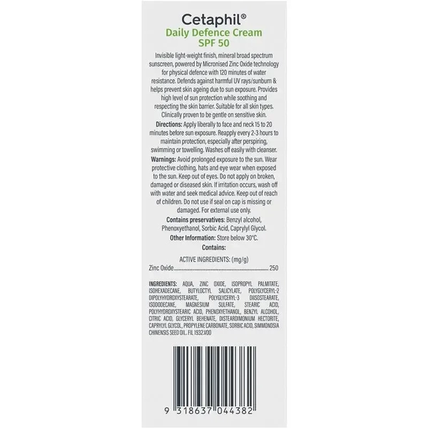 Cetaphil Daily Defence Cream SPF50 50g