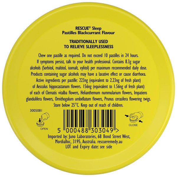 Bach Rescue Sleep Pastilles Blackcurrent 50g