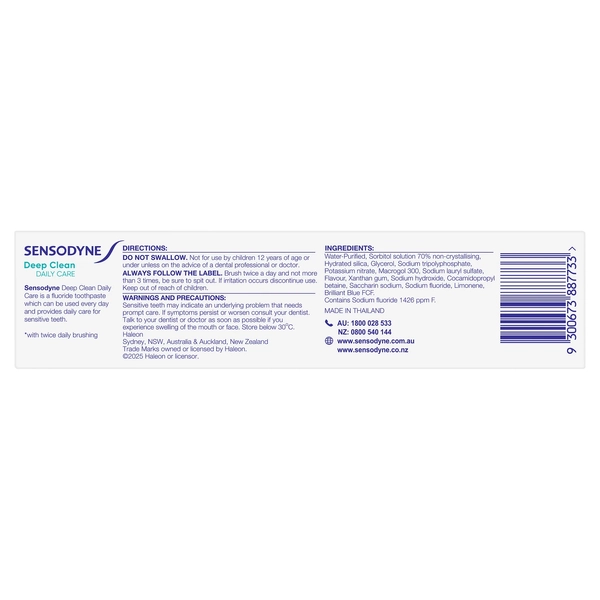 Sensodyne Deep Clean Daily Care Toothpaste 100g