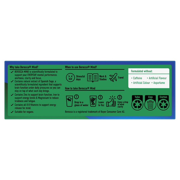 Berocca Mind Citrus 20 Effervescent Tablets