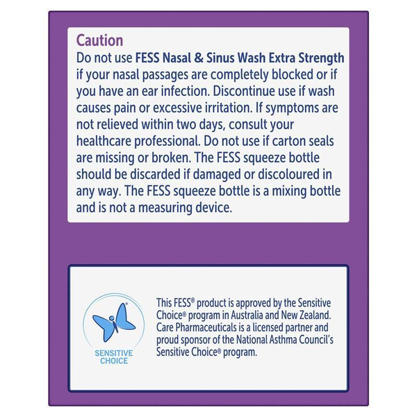 Fess Nasal & Sinus Wash Extra Strength Refill 24 Sachets