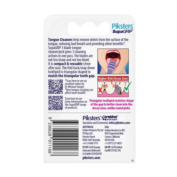 Piksters SupaGRIP Tongue Cleaner 20 Pack