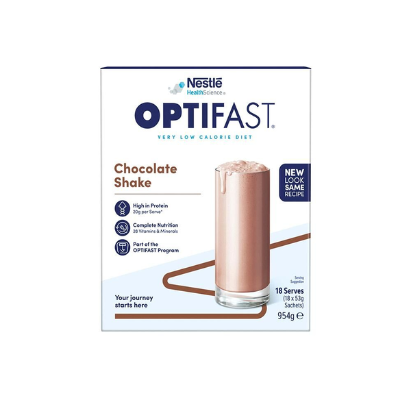 Optifast VLCD Shake Chocolate 18 x 53g Sachets