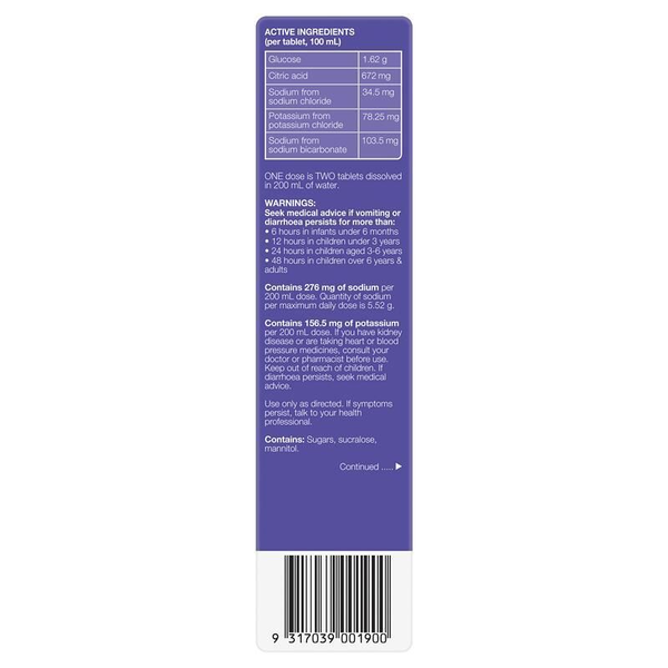 Hydralyte Passionfruit Punch 20 Effervescent Electrolyte Tablets