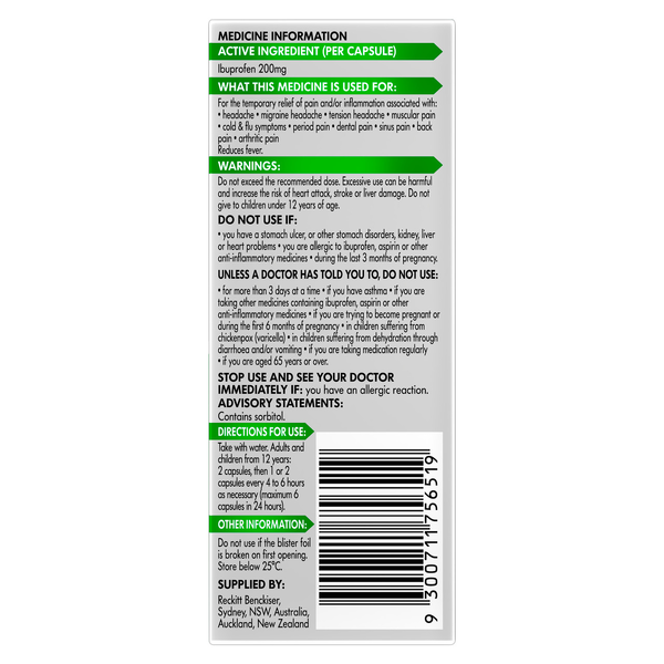 Nurofen Zavance Mini 32 Liquid Capsules