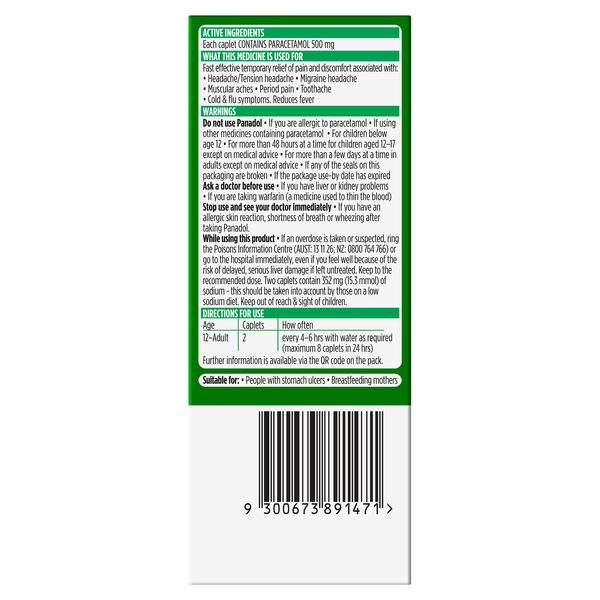 Panadol Rapid 500mg 16 Caplets