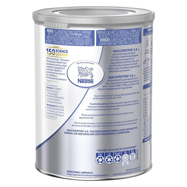 Nan ExpertPro A.R. For Regurgitation , Thickened Formula 800g From Birth