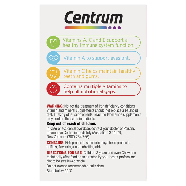 Centrum Kids Strawberry 60 Chewable Tablets