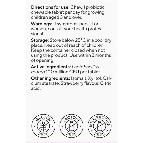 BioGaia Protectis Kids 30 Strawberry Flavour Chewable Tablets