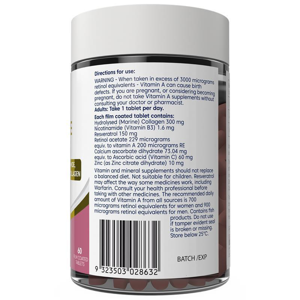 Bioglan Skin Radiance + Collagen 60 Tablets