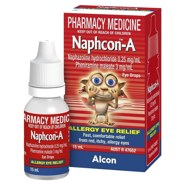 3X Naphcon-A Eye Drops 15ml Allergy Eye Relief