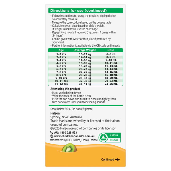 Panadol Children 1 -5 Years Tutti Frutti 200ml Suspension