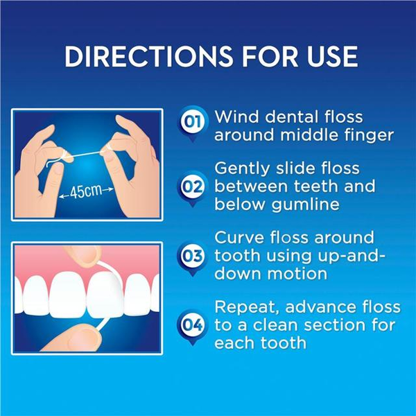 Oral B Pro Health Glide Deep Clean Floss Waxed Cool Mint 40m