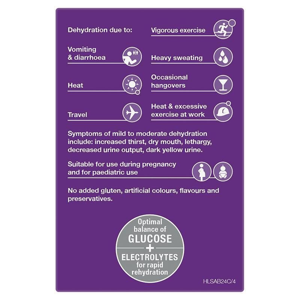 Hydralyte Apple Blackcurrant 24 Electrolyte Powder Sachets