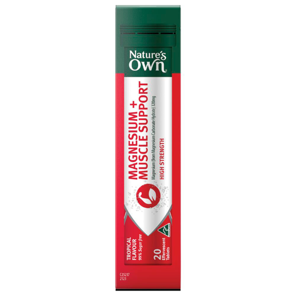 Nature's Own Magnesium + Muscle Support 60 Effervescent Tablets