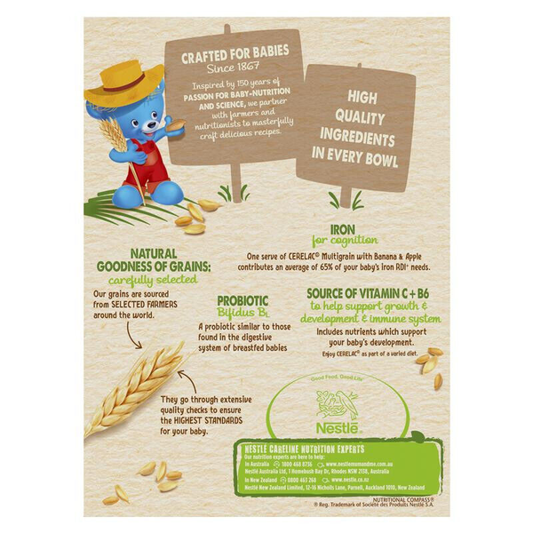 6X Cerelac Multigrain With Banan & Apple From 6 Months+ 200g