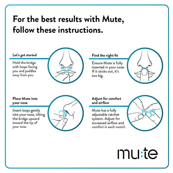 Mute Nasal Dilator for Better Breathing and Snoring Reduction Trial Pack