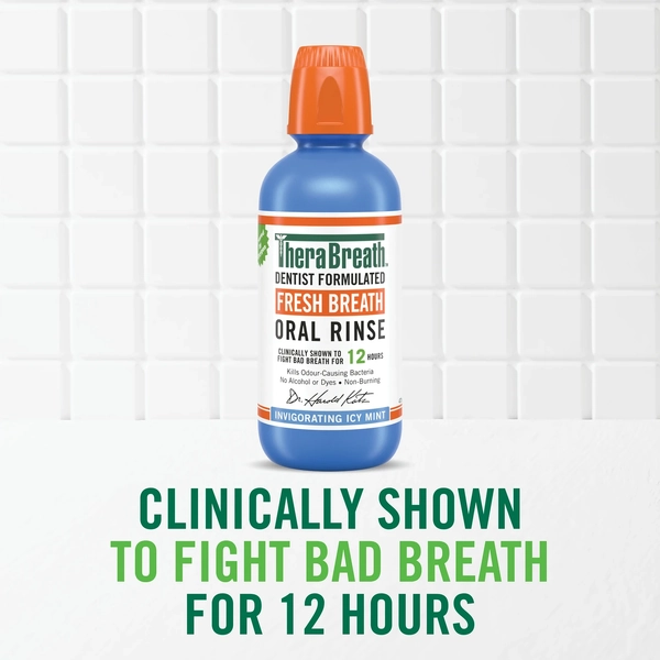 TheraBreath Fresh Breath Oral Rinse Icy Mint 473ml