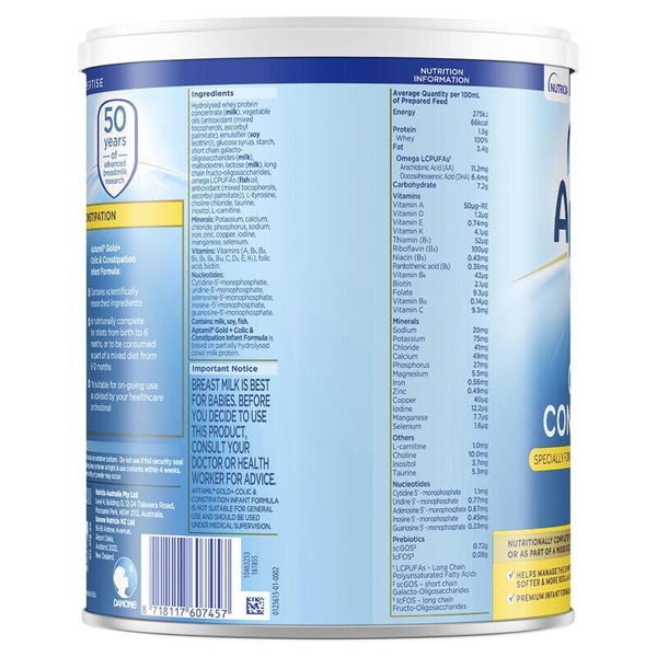 Aptamil Gold+ Colic & Constipation 0-12 Months 900g