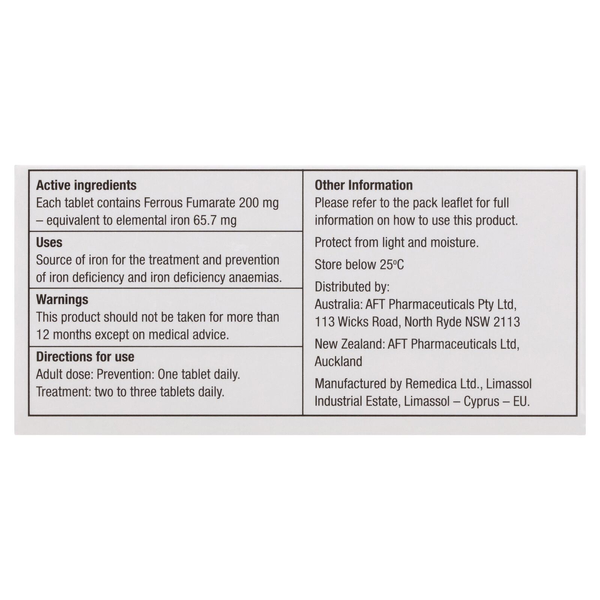 Ferro-Tab 60 Tablets